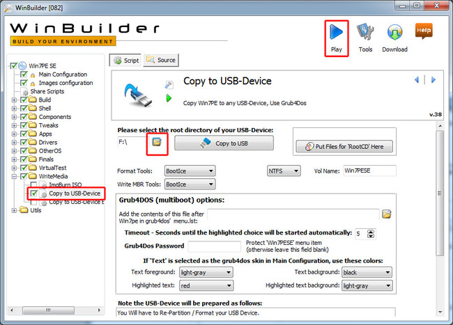Ustawienie kopiowania danych na Pamięć USB (Pendriva)