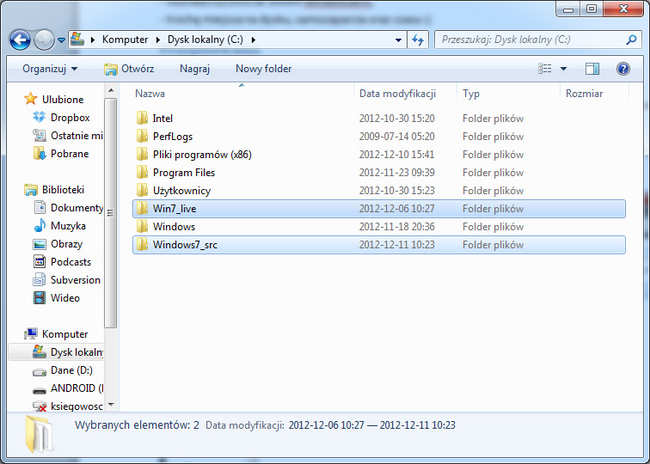 Ściezki plików windows Builder